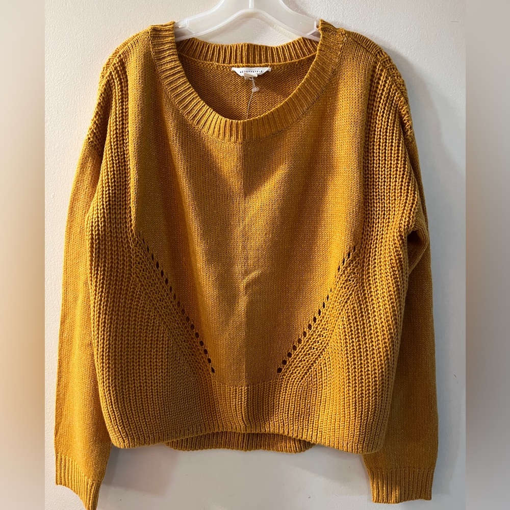 Aeropostale Golden Yellow Crew Neck Sweater